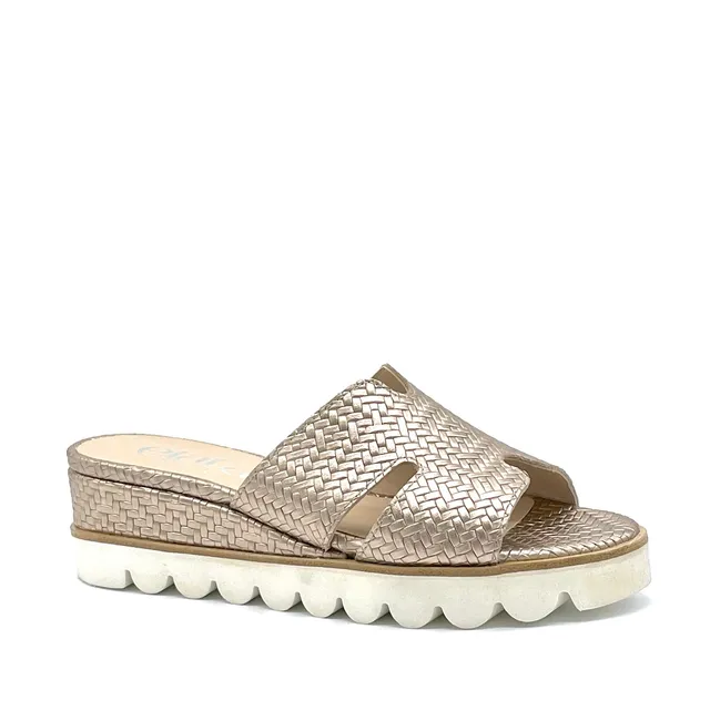 ELATA 15179 mules cuir ostrica talon 5 cm