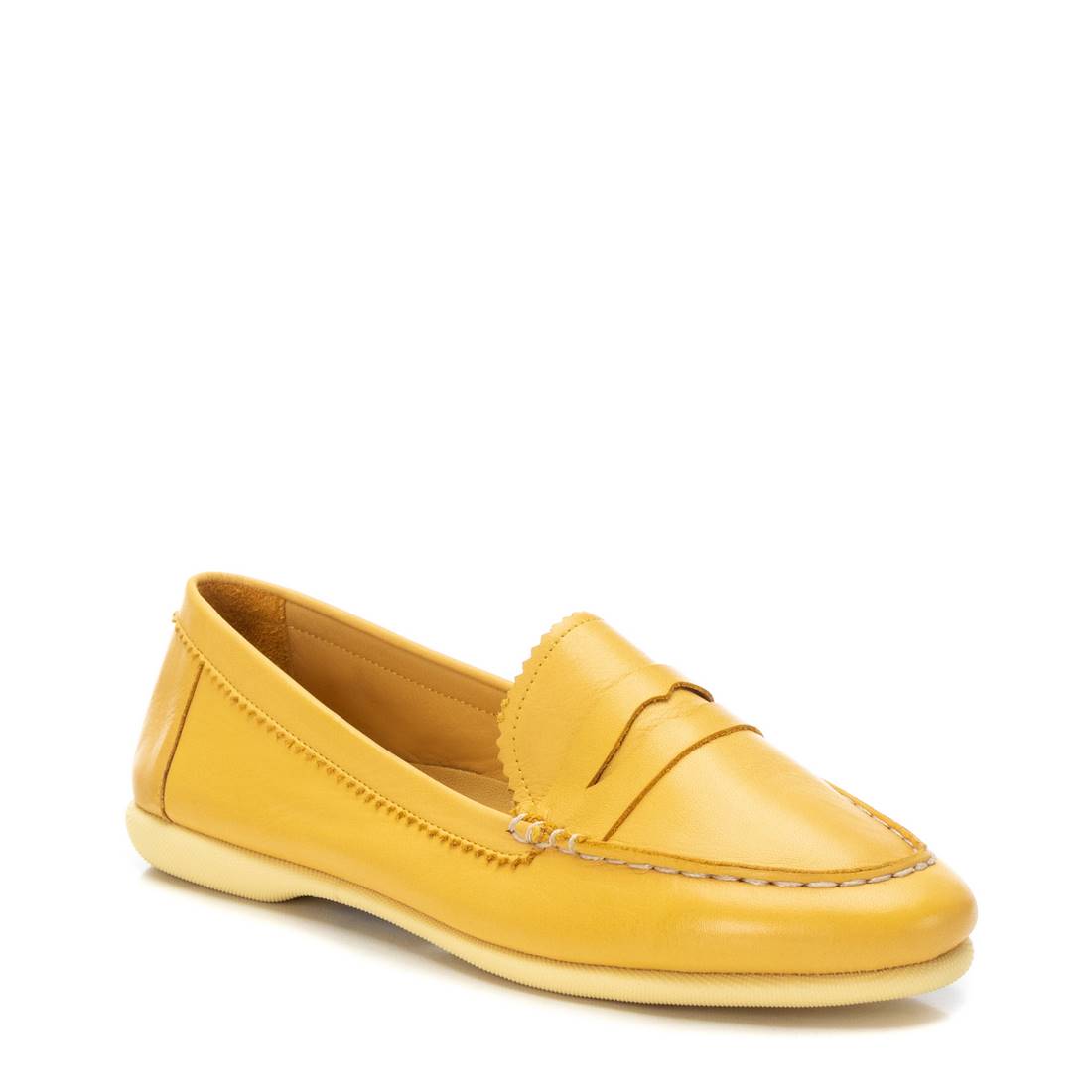 Carmela 16061110 mocassins femme jaune cuir plat
