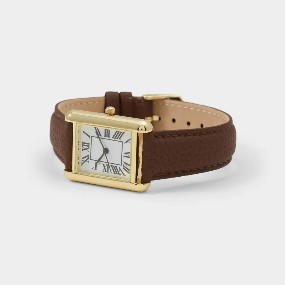 ALDO Robertt montre cuir marron homme