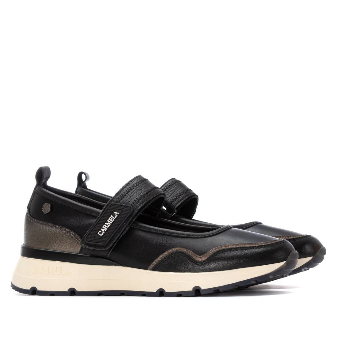 Carmela 16251501 ballerine noire cuir scratch