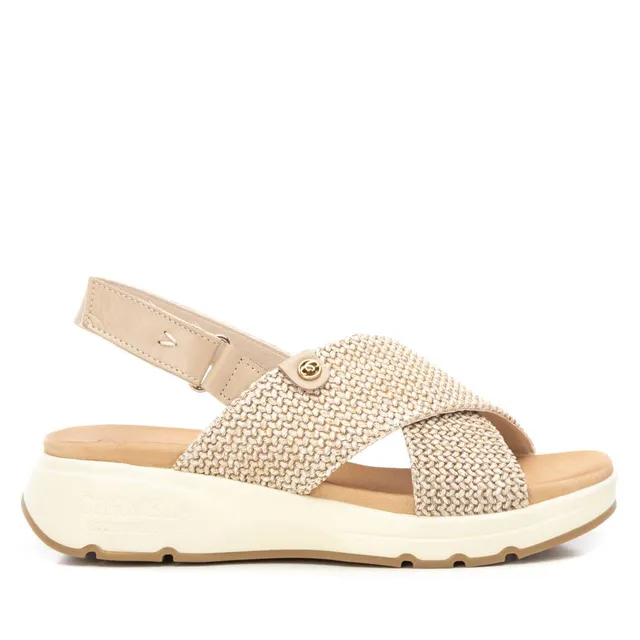 Carmela 16236302 sandale femme blanc rafia compensée