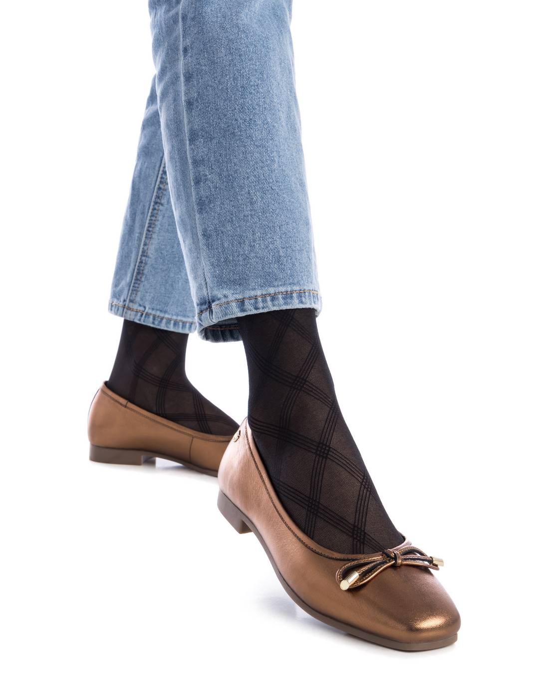 Carmela 16179107 ballerine dorée cuir plat