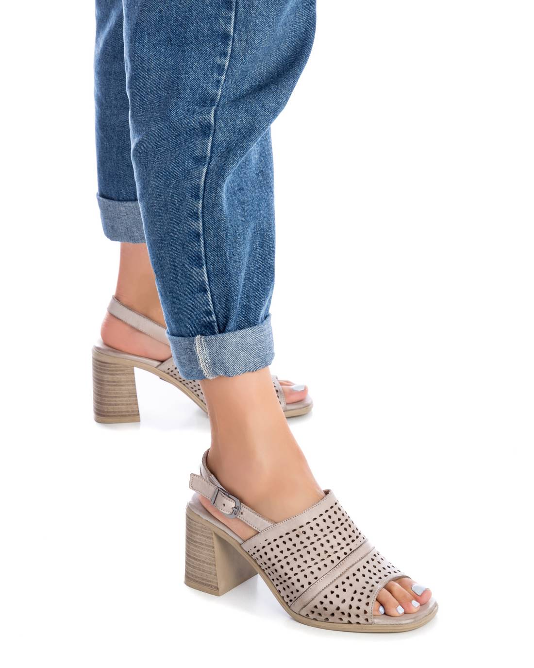 Carmela 16065102 sandales cuir blanc talon 9 cm