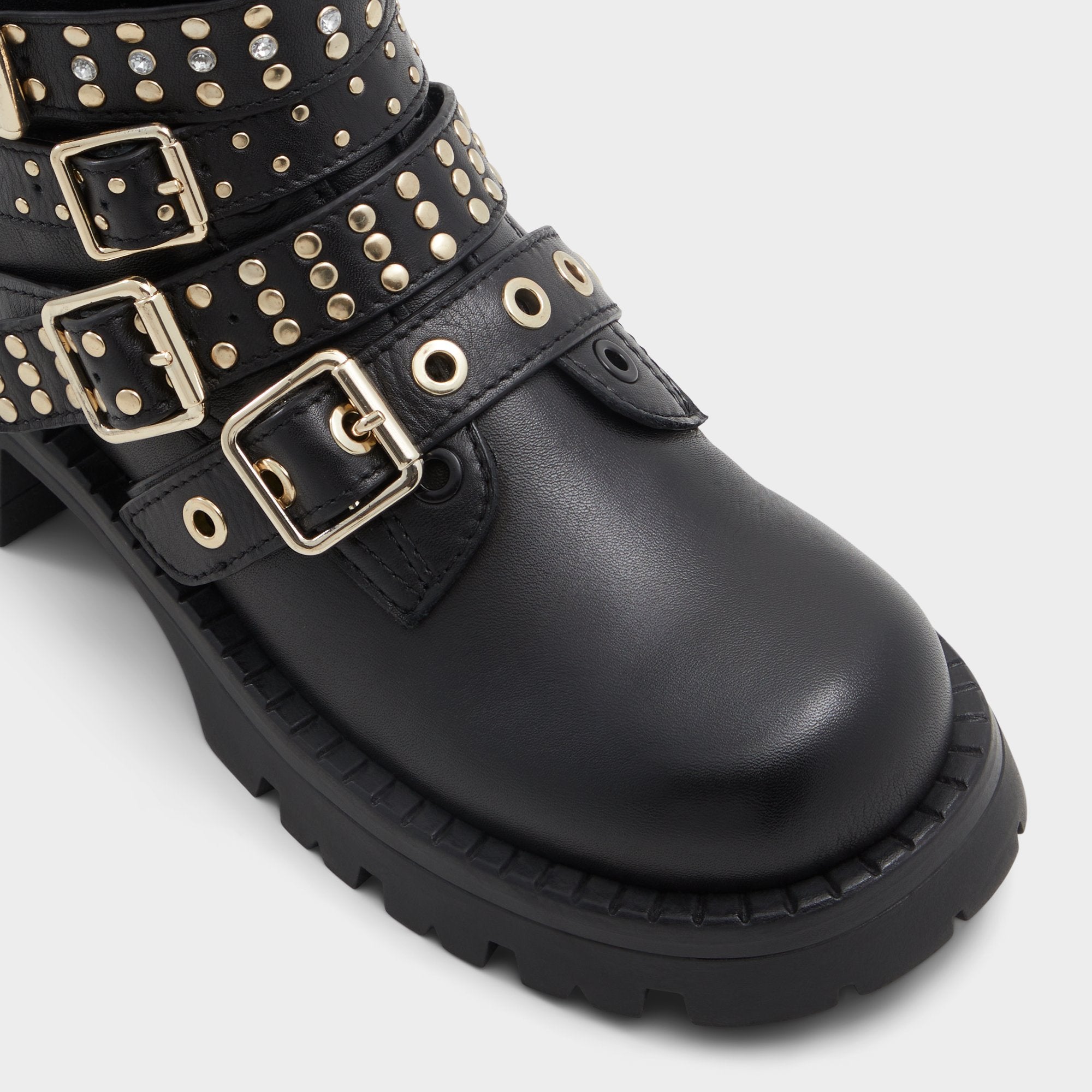 ALDO Vortexia bottines motardes noires boucles 38
