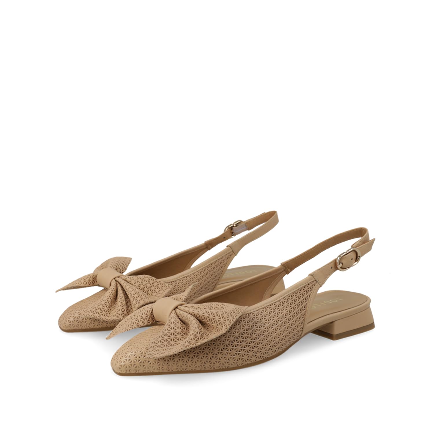 LODI BRO5258 ballerines beiges cuir véritable