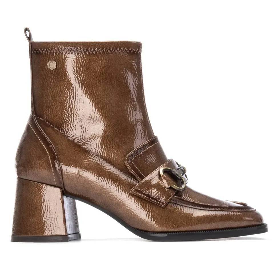 Carmela 16253801 bottines vernis taupe talon