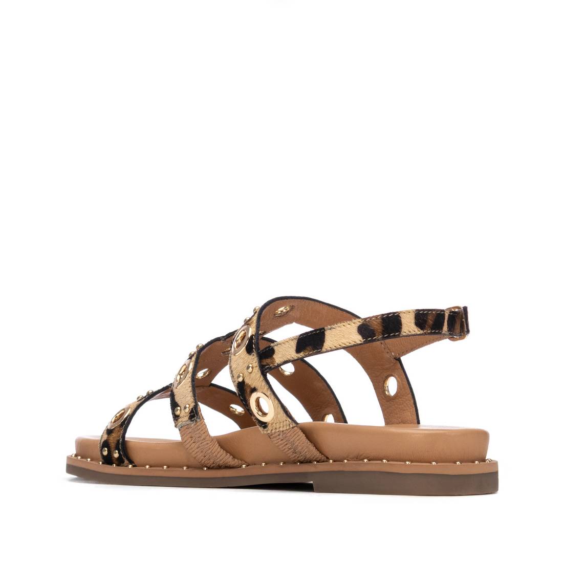 Carmela 16320802 sandales léopard cuir plates
