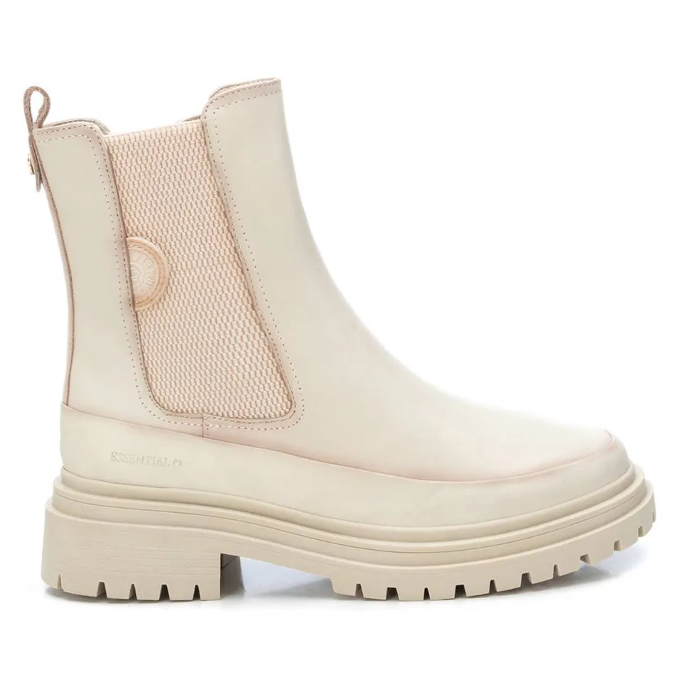 Carmela 16092302 chelsea femme blanc cuir zip latéral