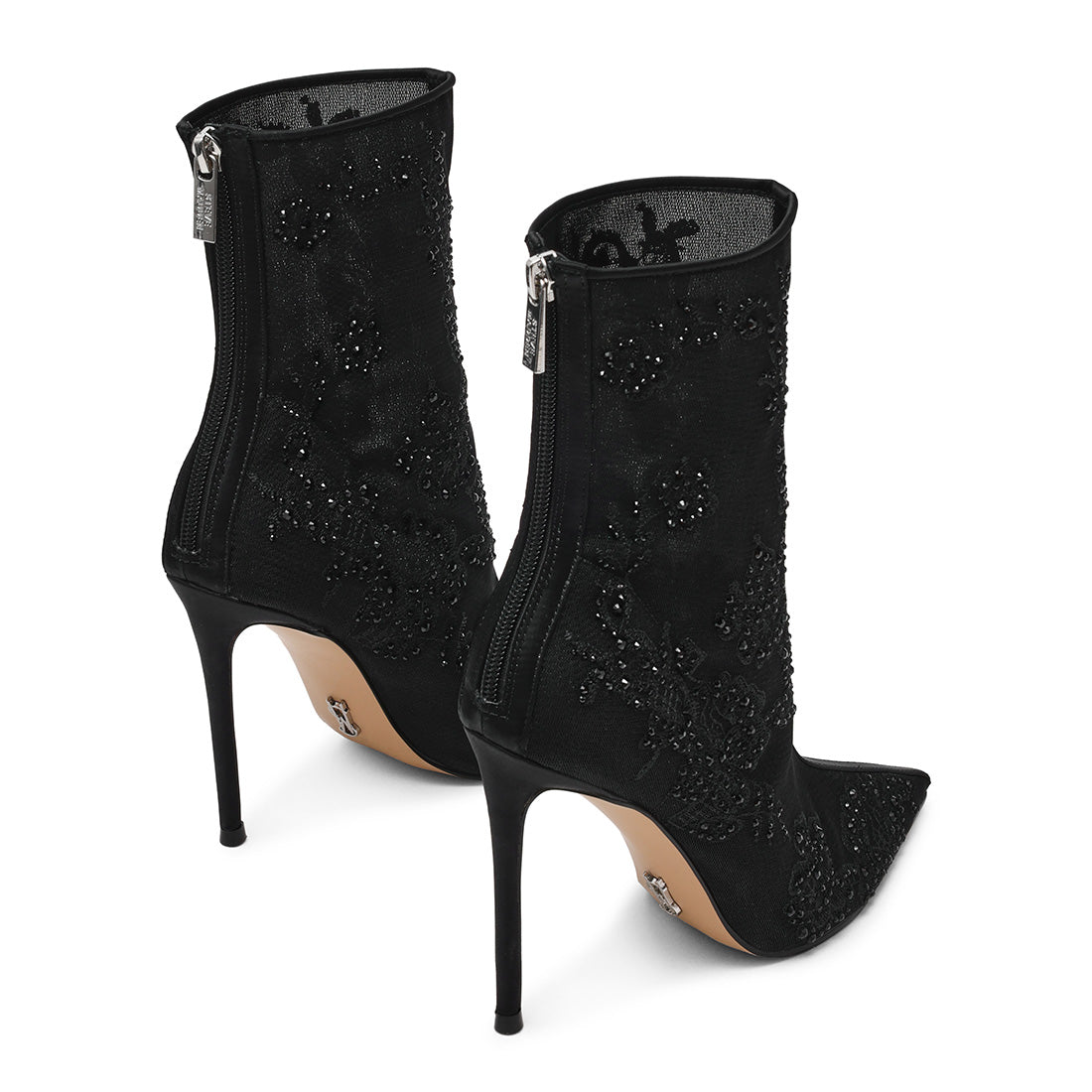 Steve Madden Sharina bottines femme noir maille talon 10 cm