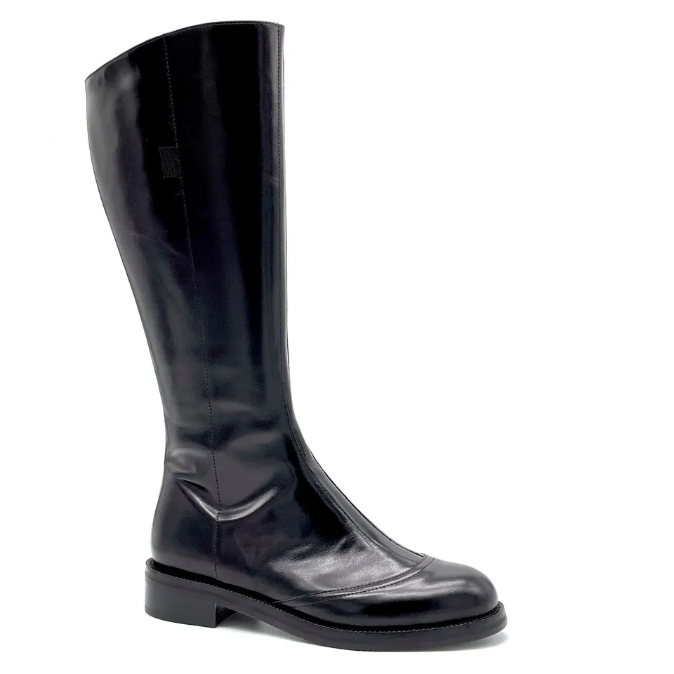 ELATA 51532 botte noire cuir talon 3,5 cm