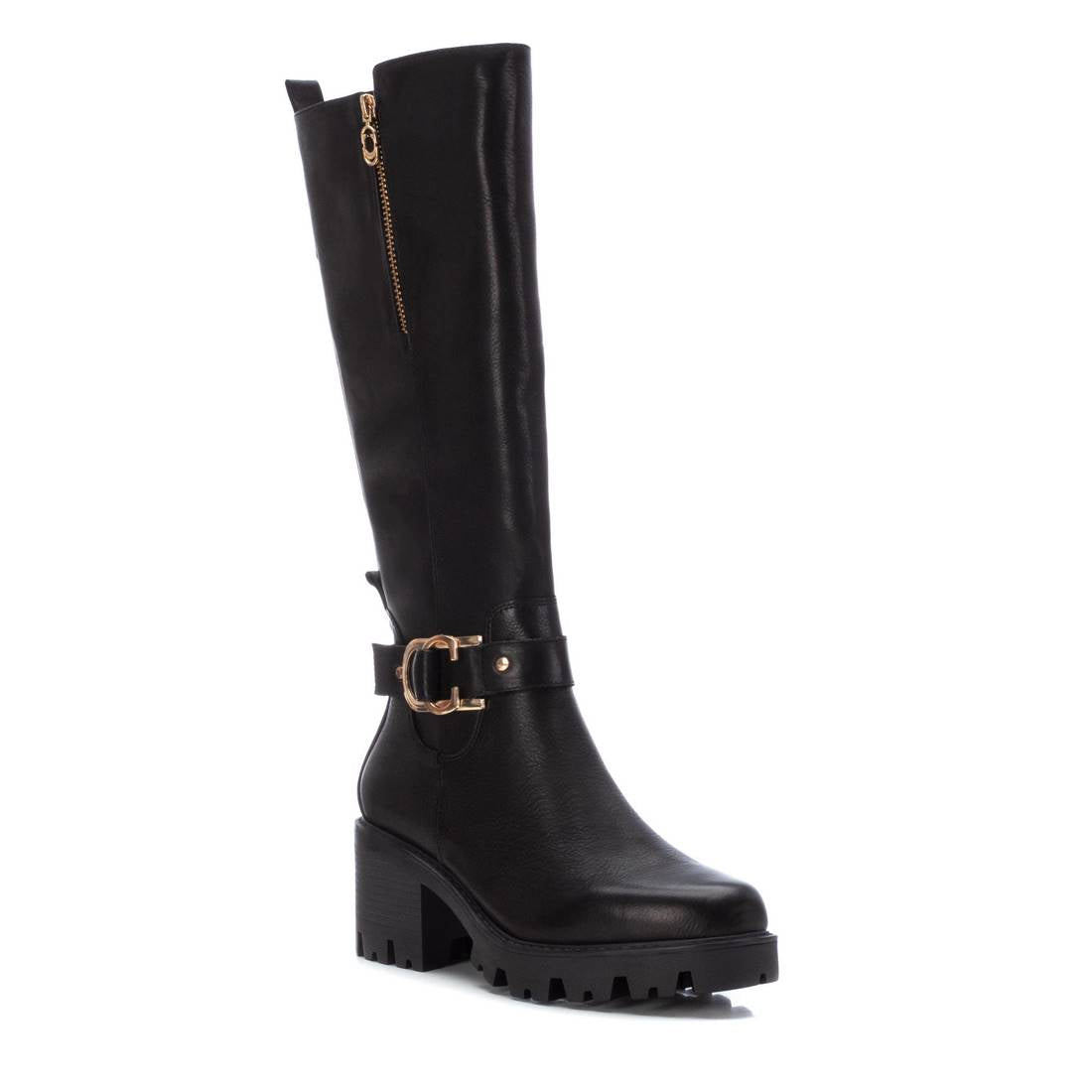 Carmela 16107701 bottes femme noir cuir talon 7 cm