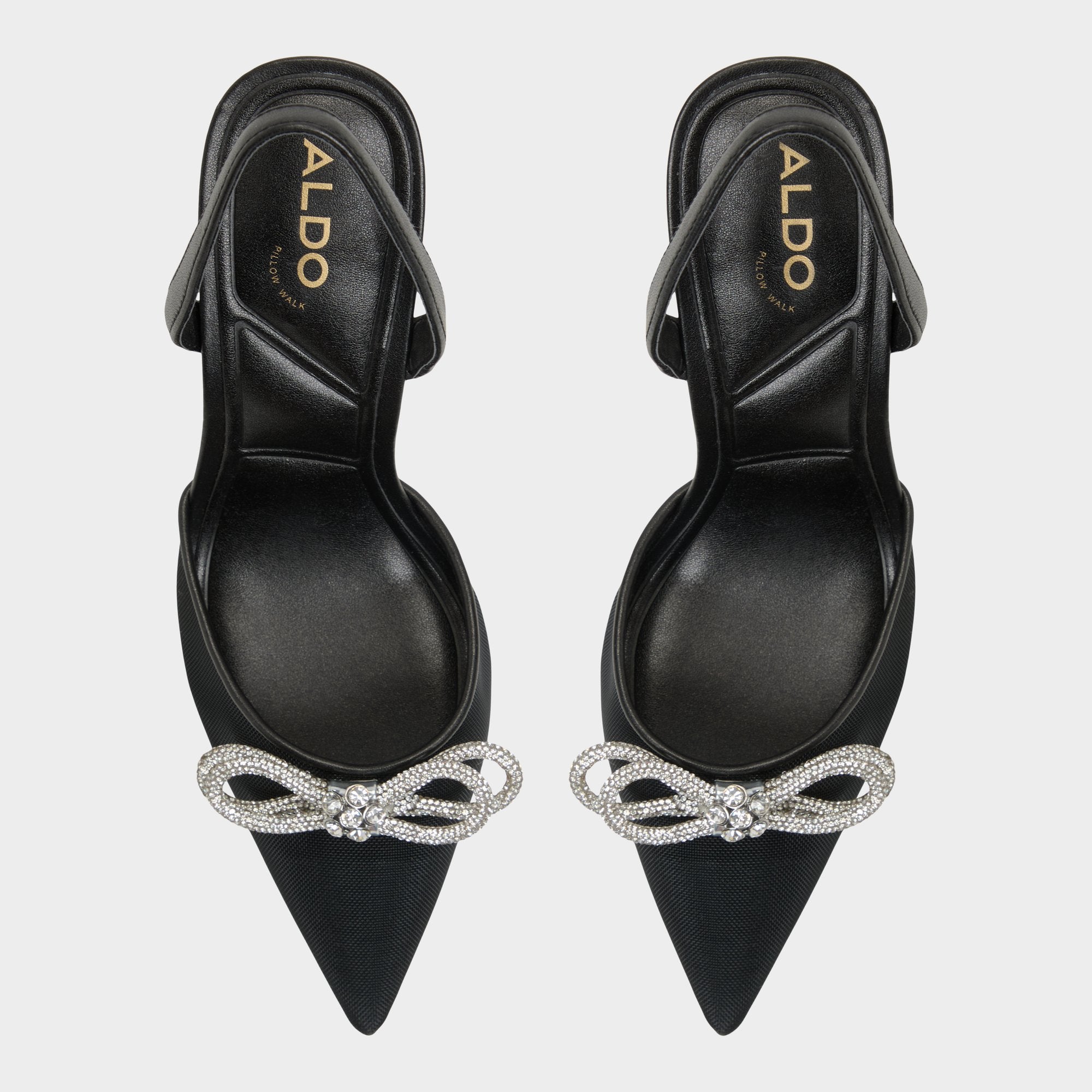 ALDO Addie escarpins noir noeud strass bout pointu