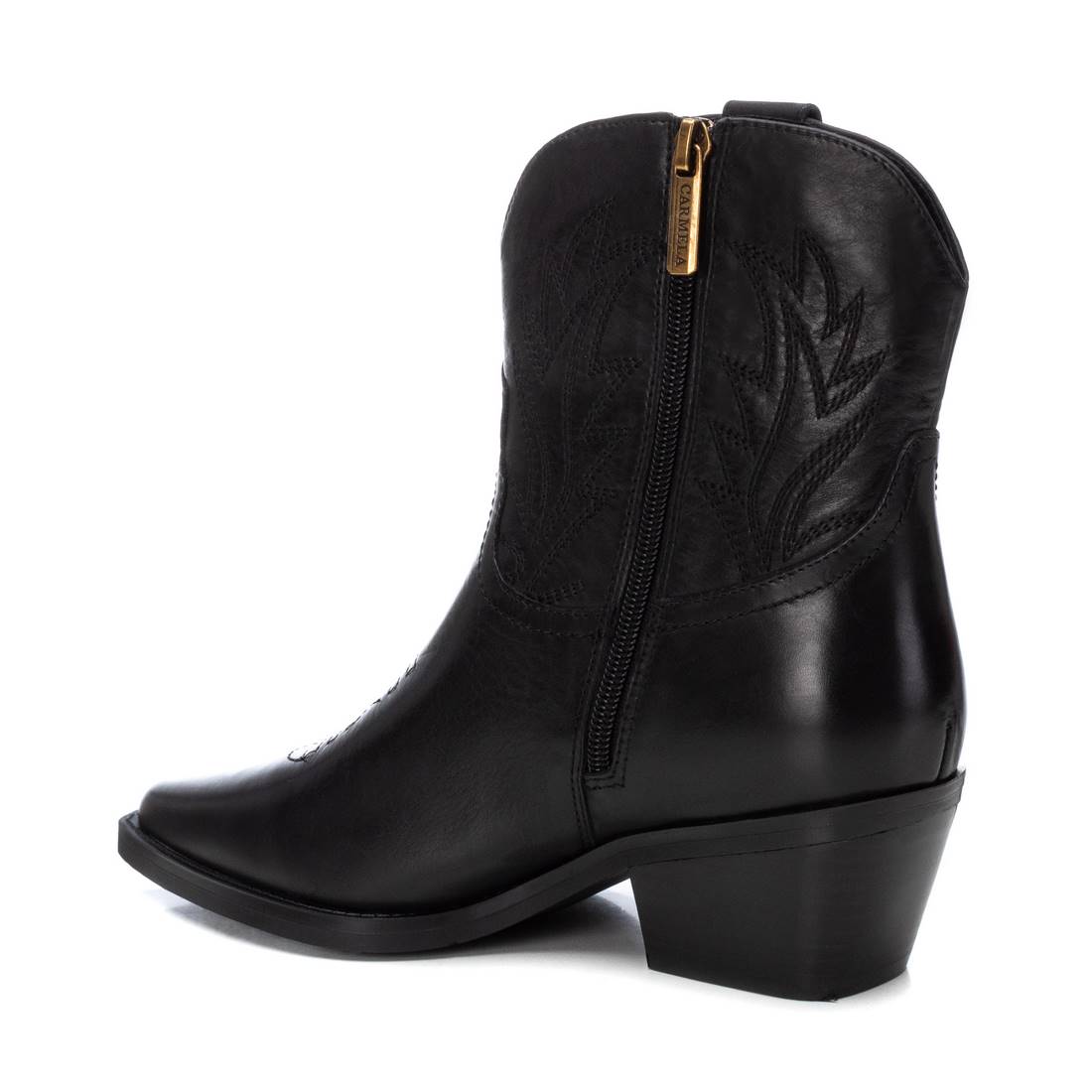 Carmela 16189001 bottines femme noir cuir talon 6 cm
