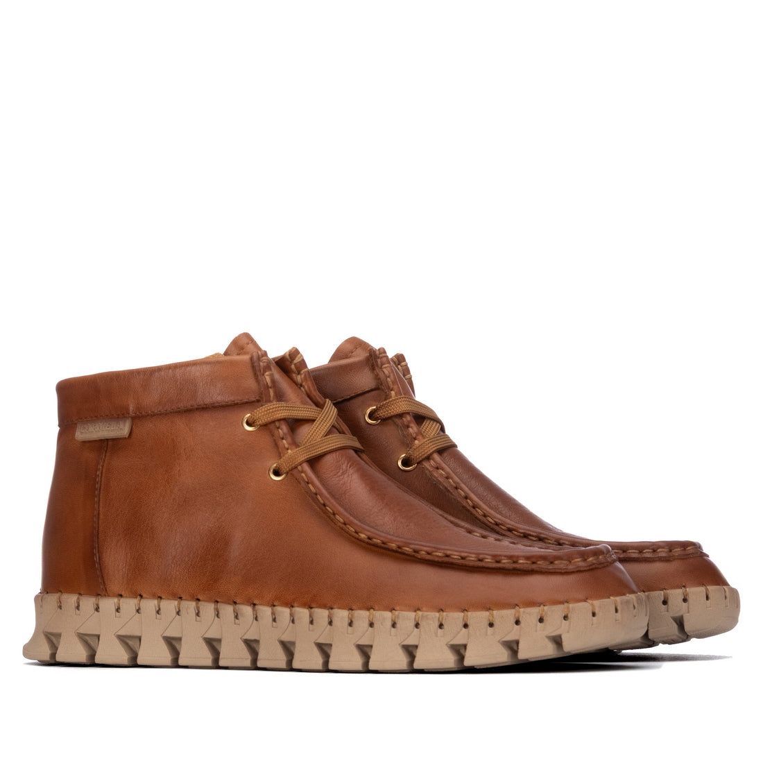 Carmela 16438202 boots femme camel lacets plats