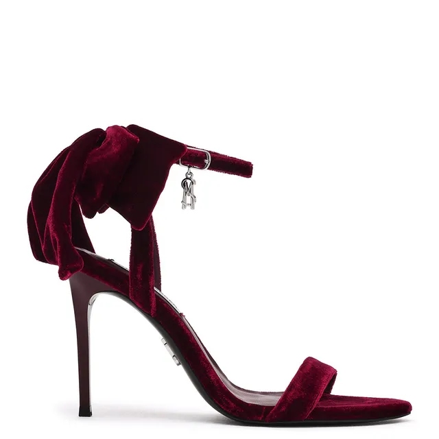 Steve Madden Nivia sandales velours bordeaux talon 9,5 cm