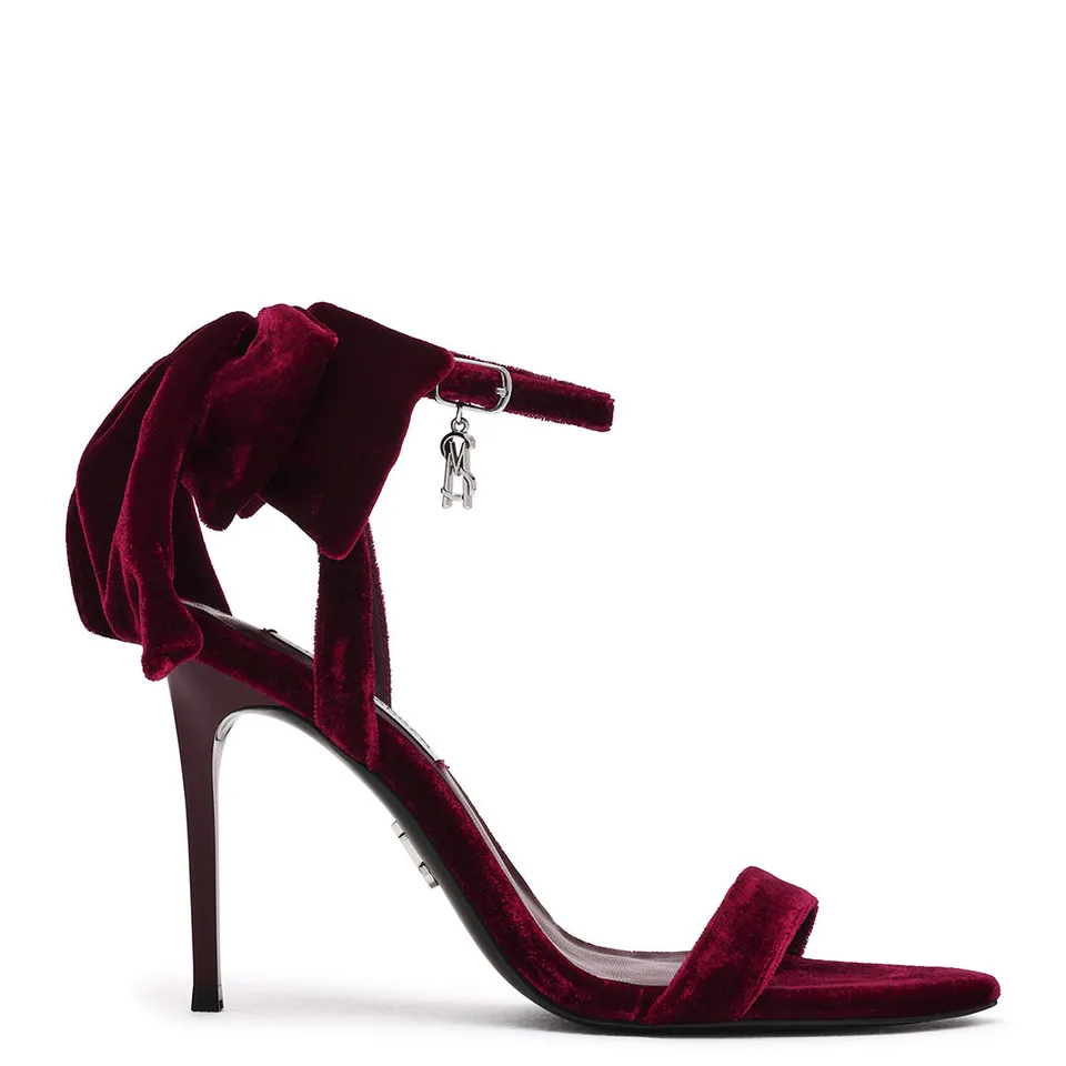 Steve Madden Nivia sandales velours bordeaux talon 9,5 cm