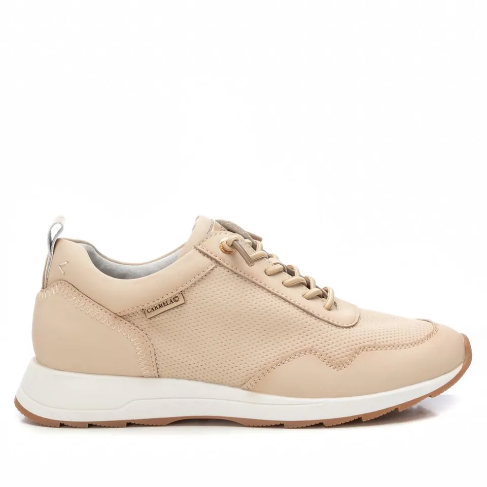 Carmela 16215202 baskets femme beige cuir lacets