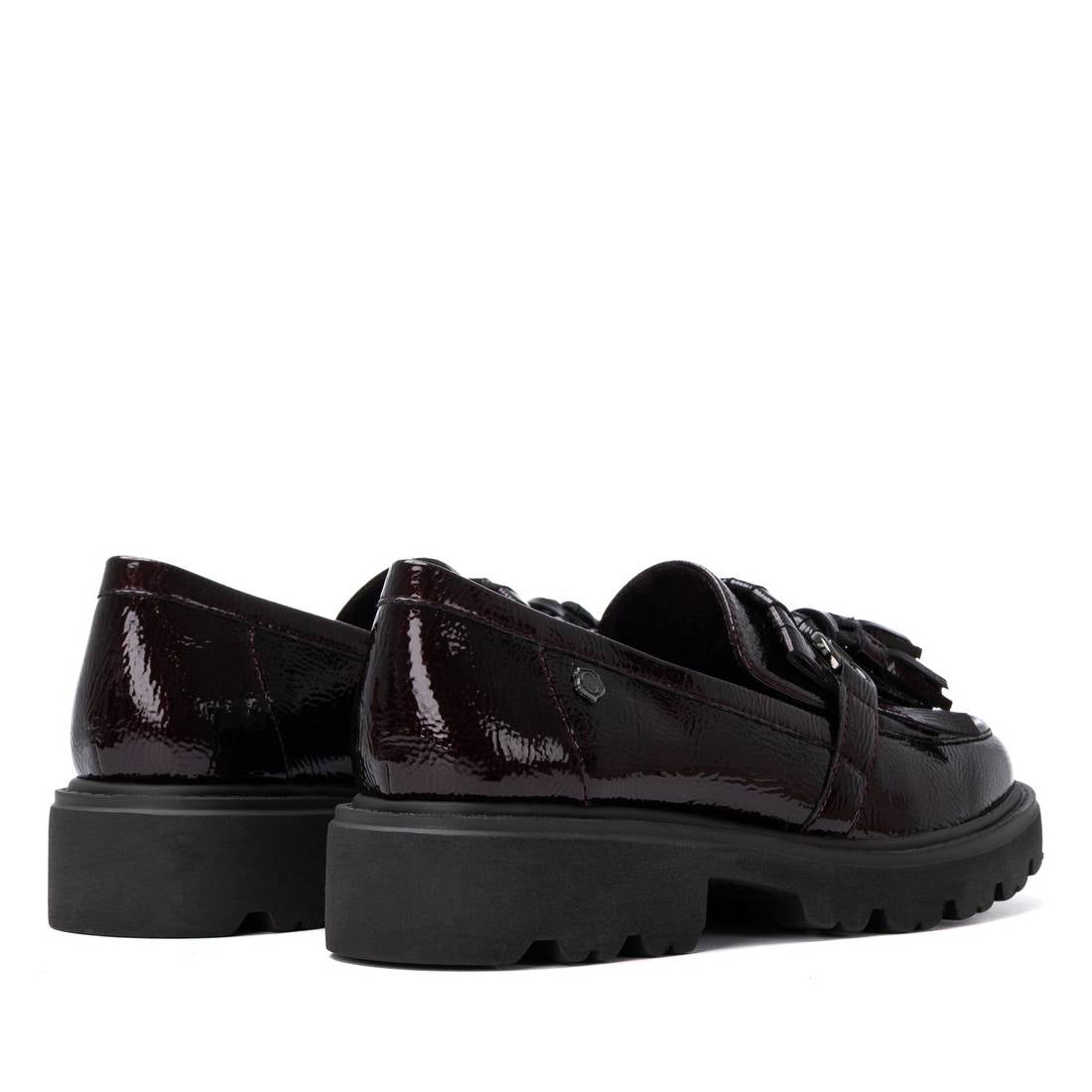 Carmela 16437902 mocassin femme bordeaux verni