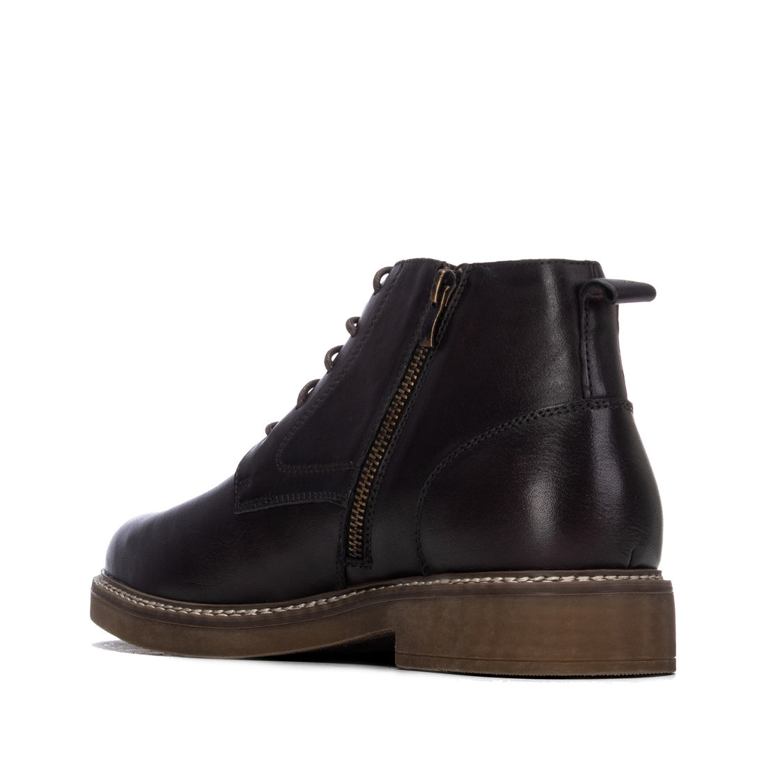 Carmela 16420202 boots homme marron cuir lacets zip
