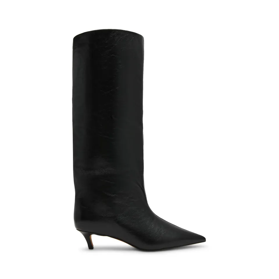 Steve Madden Lychee bottines cuir noir talon 4 cm