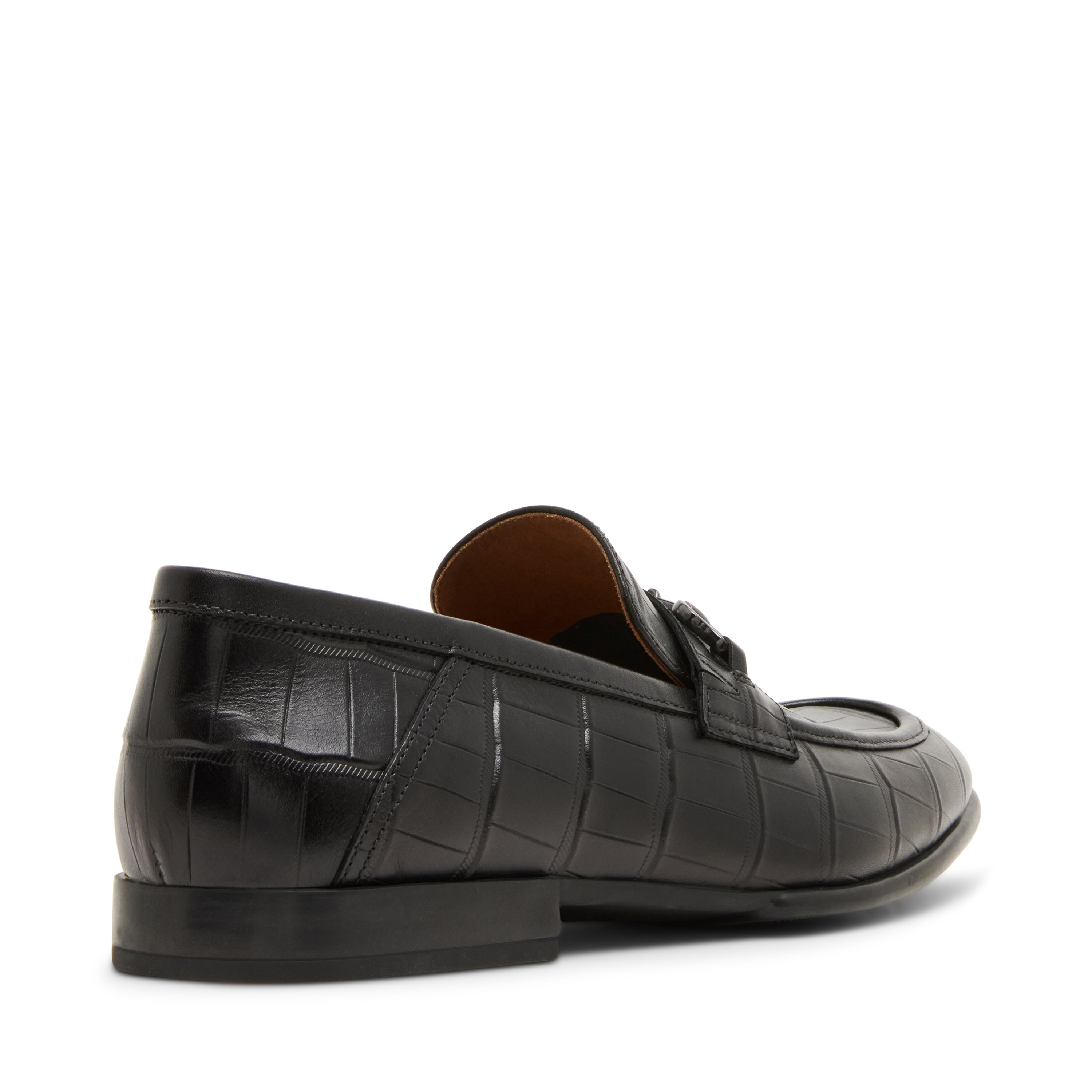 Steve Madden Sutton mocassin homme cuir noir croco