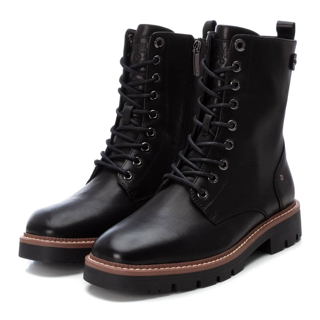 Carmela 16119502 bottine femme noire cuir plate