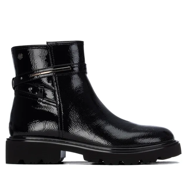 Carmela 16433301 bottine vernie noire plate
