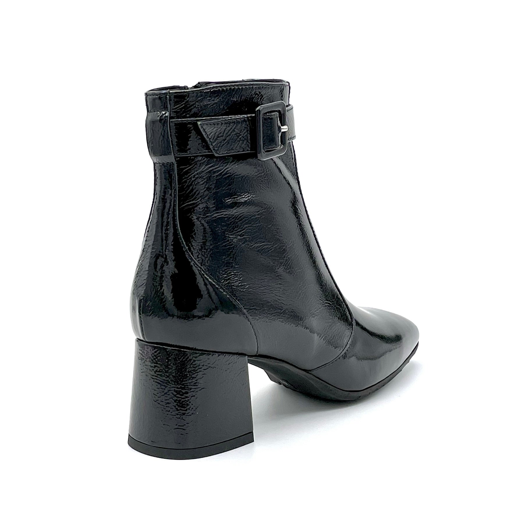 Elata 52527 bottine vernis noir à boucle 5,5 cm