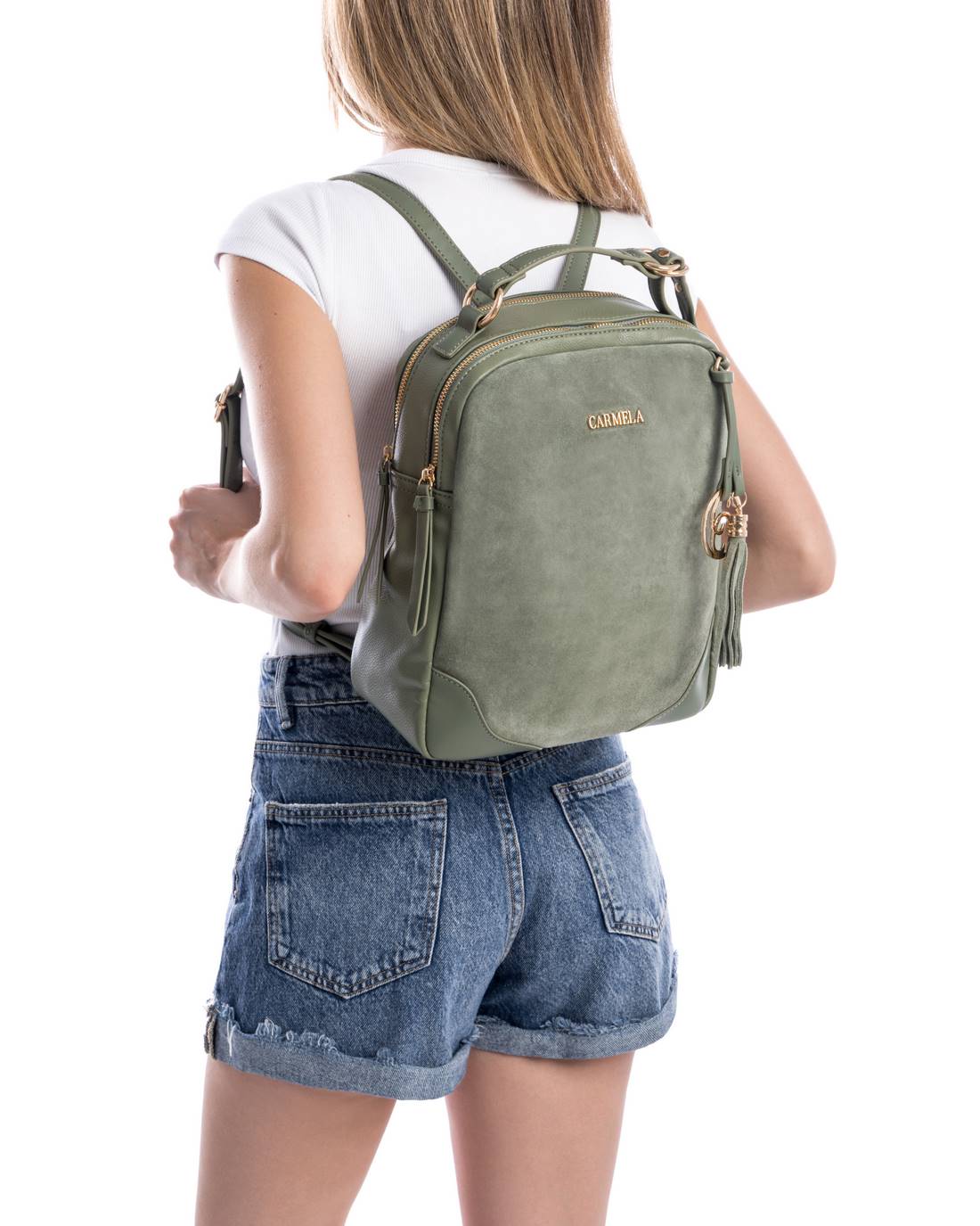Carmela 18614701 sac à dos cuir kaki