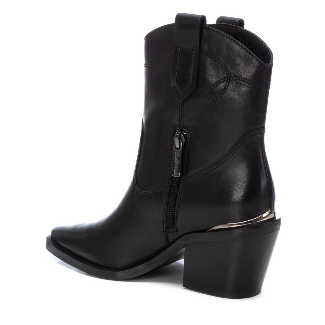 Carmela 16171801 bottine cuir noir western 7 cm