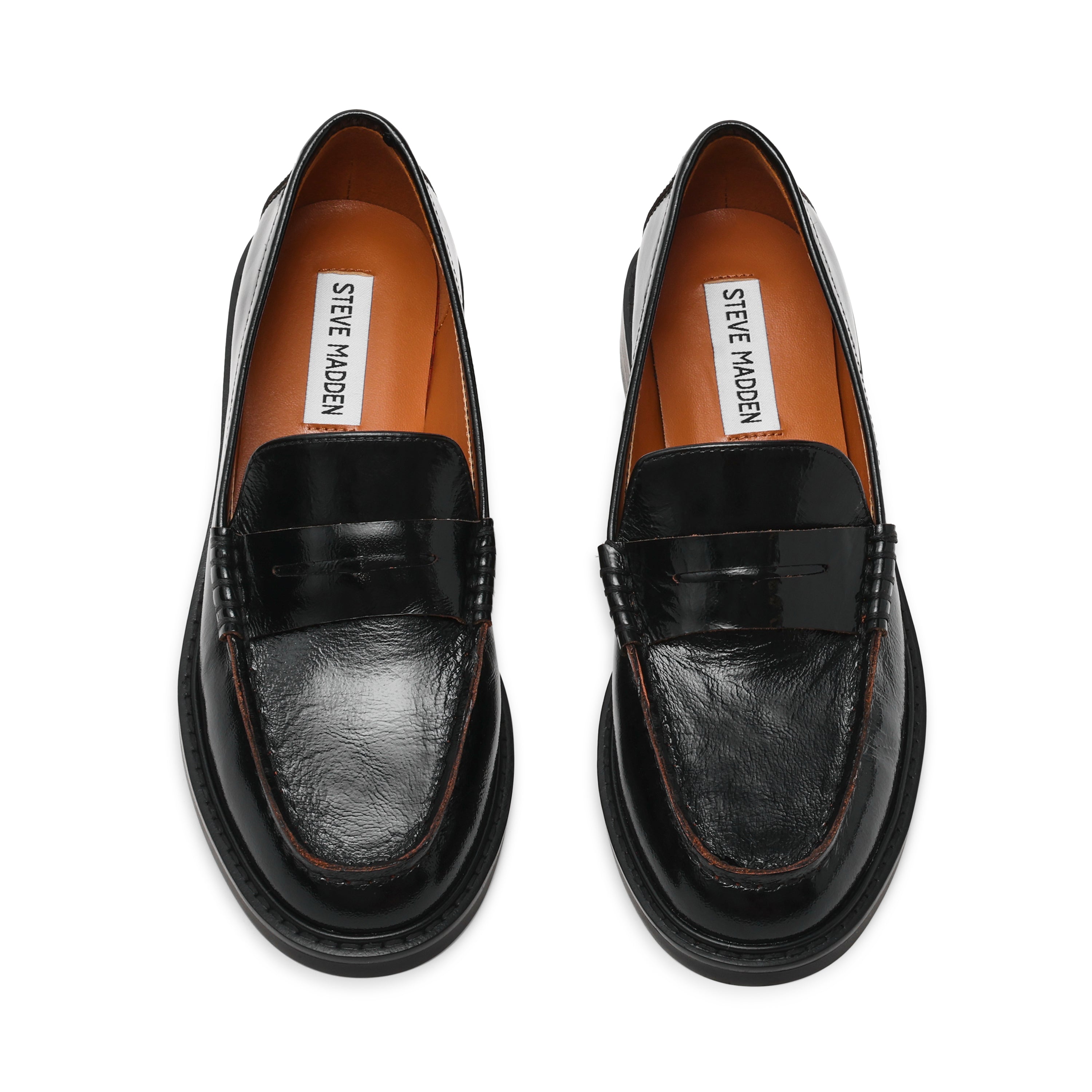 Steve Madden Adison mocassin cuir noir plat 2 cm