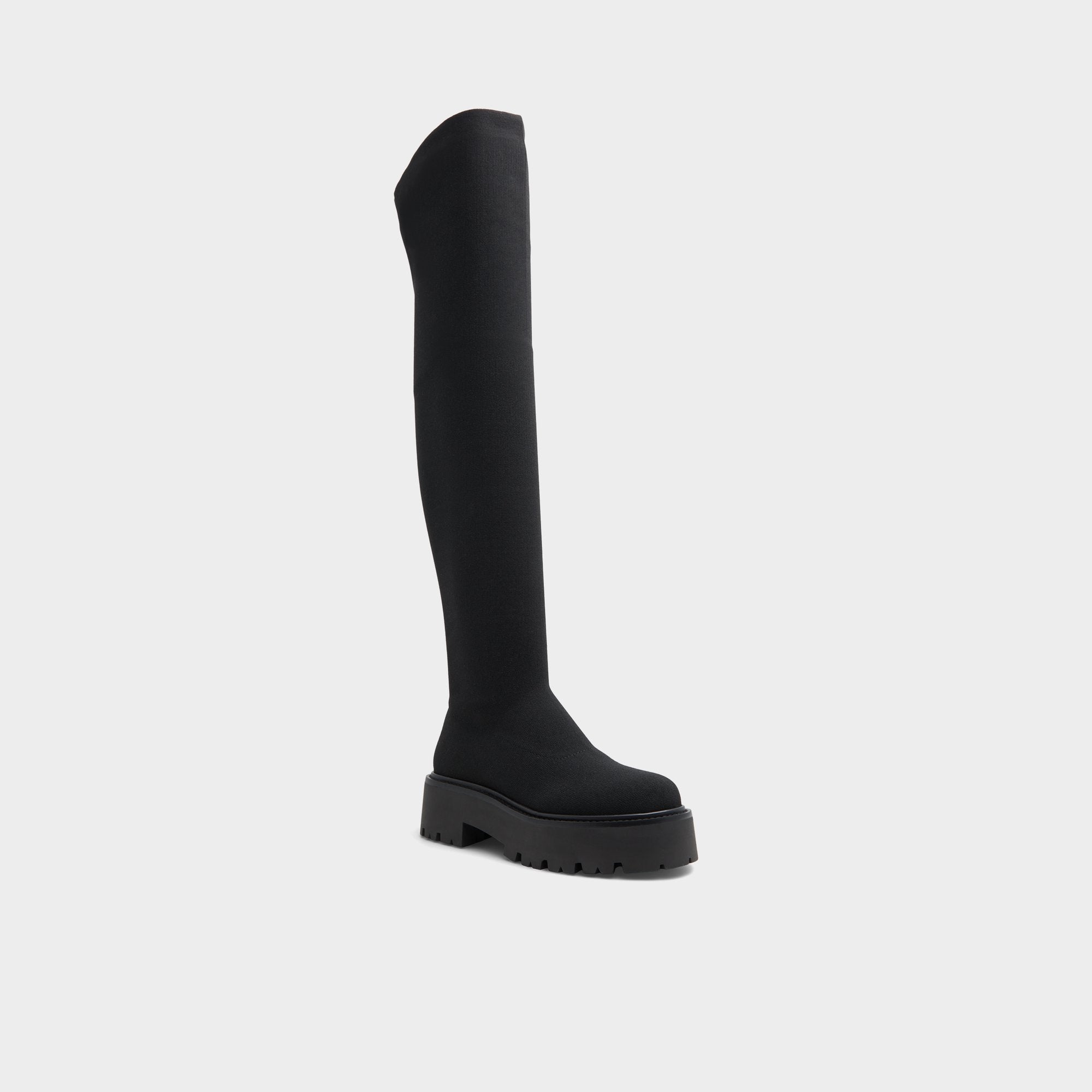 ALDO Dynoknit botte cuissarde maille noire