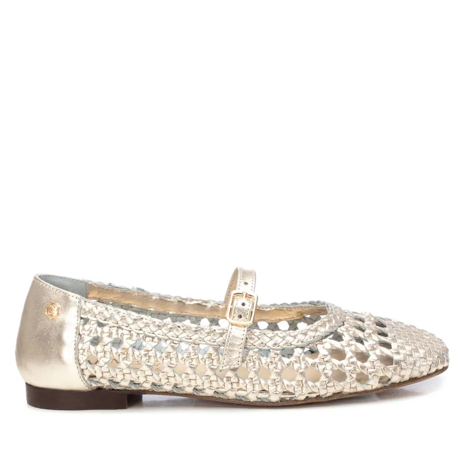 Carmela 16209701 ballerine femme dorée cuir tressé