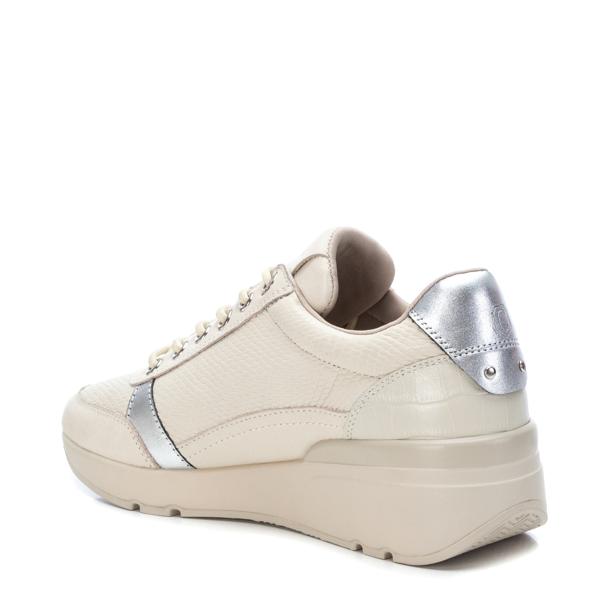 Carmela 16018203 sneakers cuir blanc zip latéral