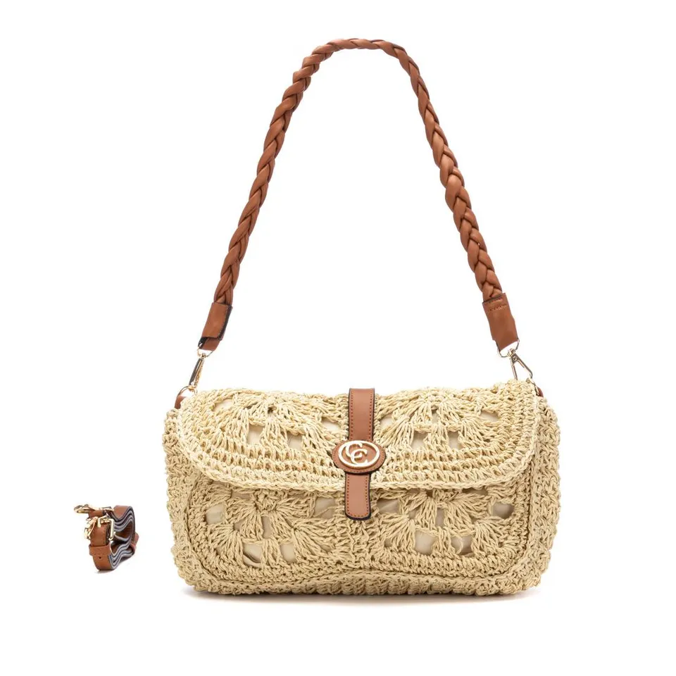 Carmela 18621901 sac épaule raphia marron