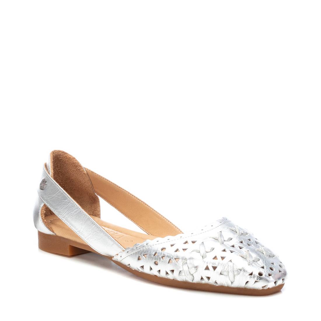 Carmela 16067207 ballerines femme argenté cuir ajouré