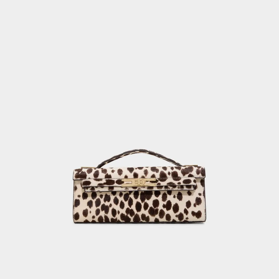 ALDO Mirzzaa pochette cuir marron dalmatien