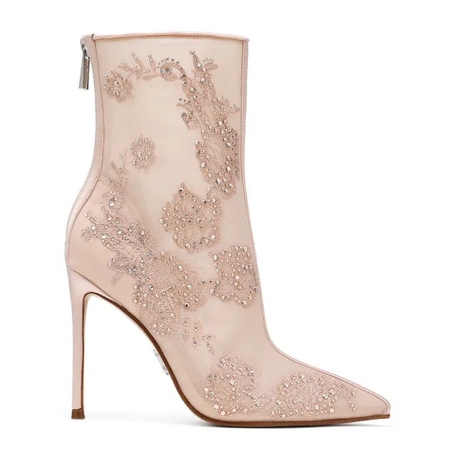 Steve Madden Sharina bottine blush mesh talon 10 cm