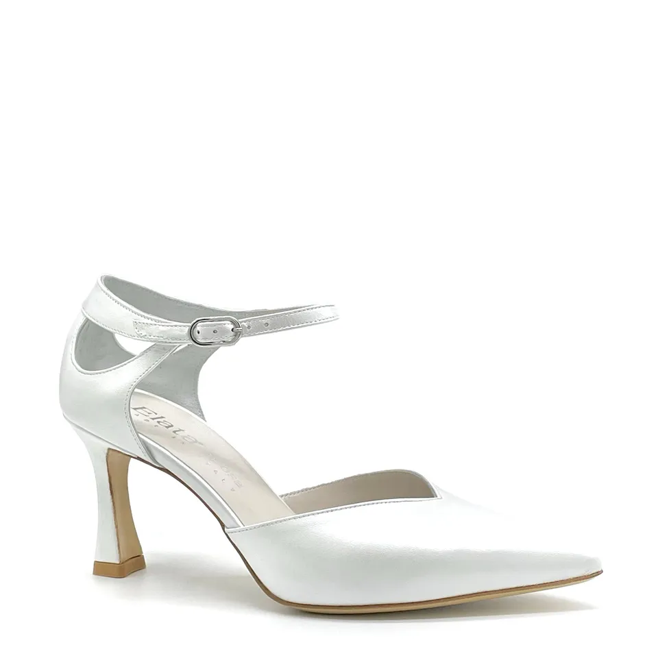 ELATA S2310-10 escarpin blanc perlé 7,5 cm