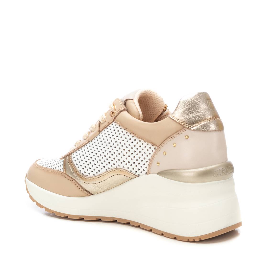 Carmela 16226602 basket compensee cuir beige 7 cm