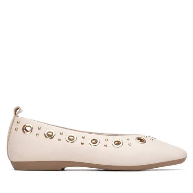 Carmela 16330503 ballerine blanche cuir véritable