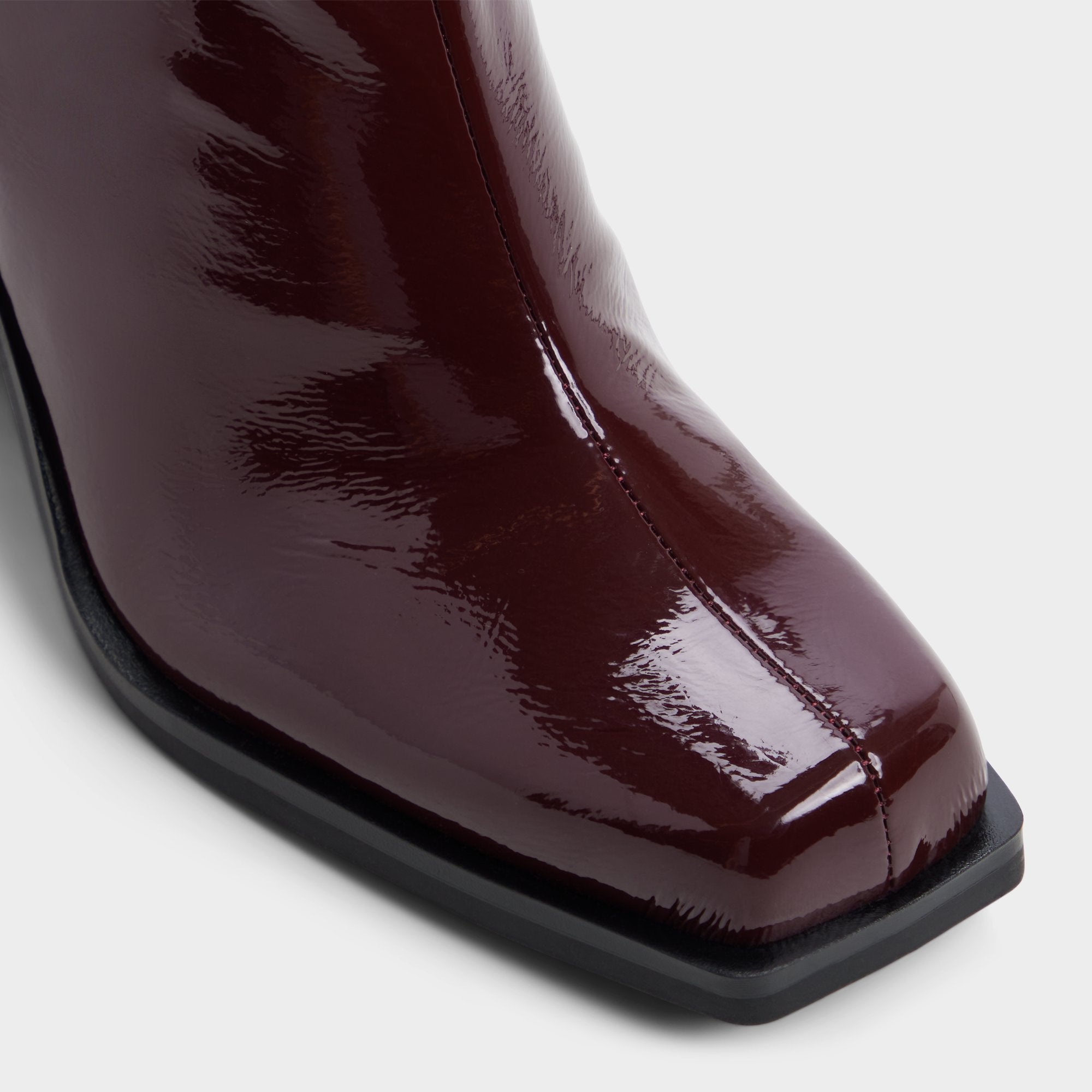 ALDO Joma bottes mi-mollet cuir verni bordeaux