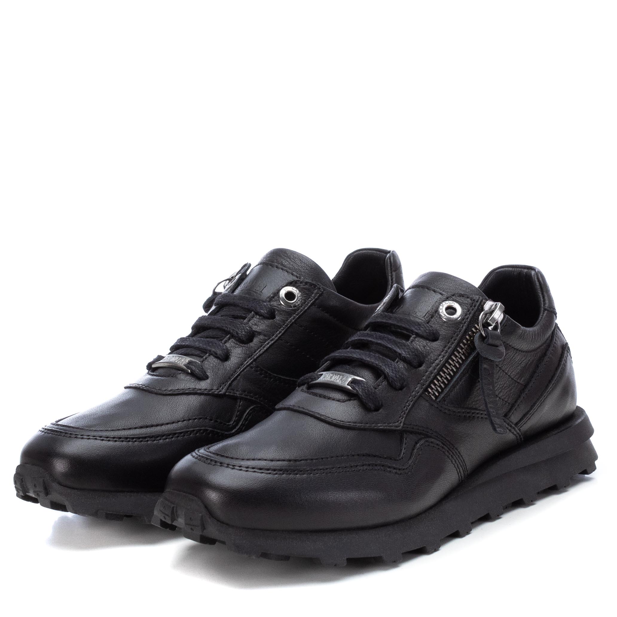 Carmela 16031603 sneaker cuir noir zip