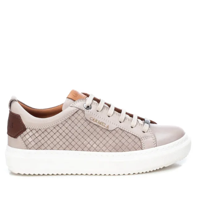 Carmela 16021405 basket femme blanche cuir plate
