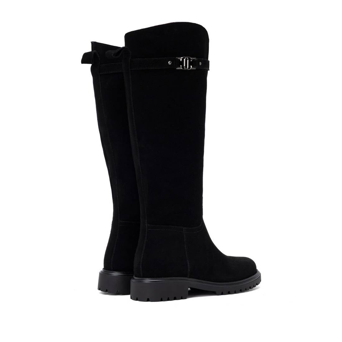 Carmela 16426501 botte femme noire cuir plate zip