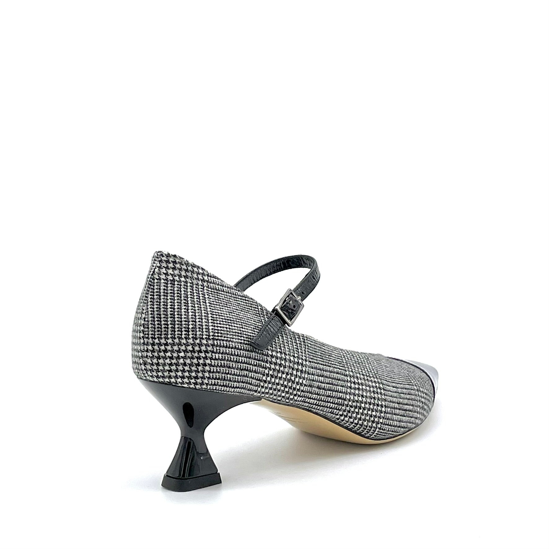 ELATA 55505 Mary Jane Prince-de-Galles noir talon 5,5 cm