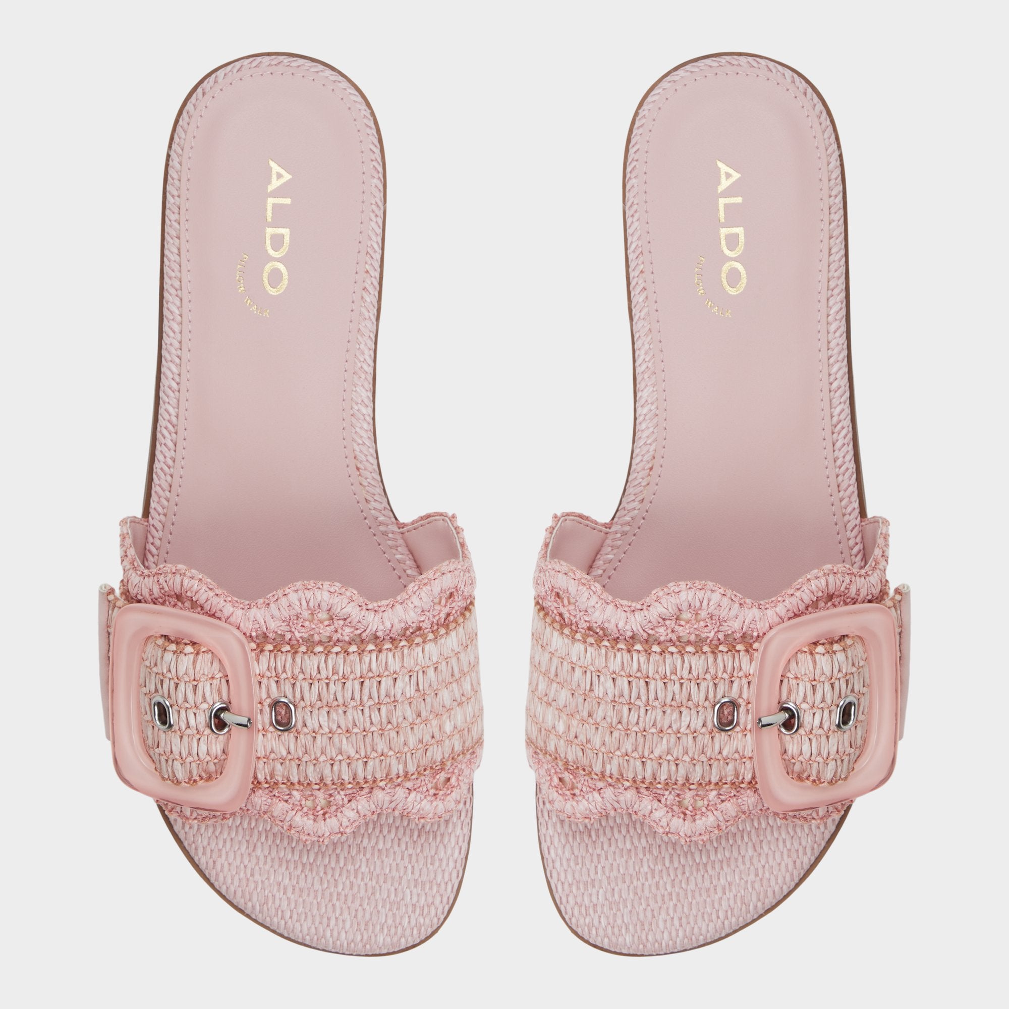ALDO Wavysally sandales roses raphia à boucle