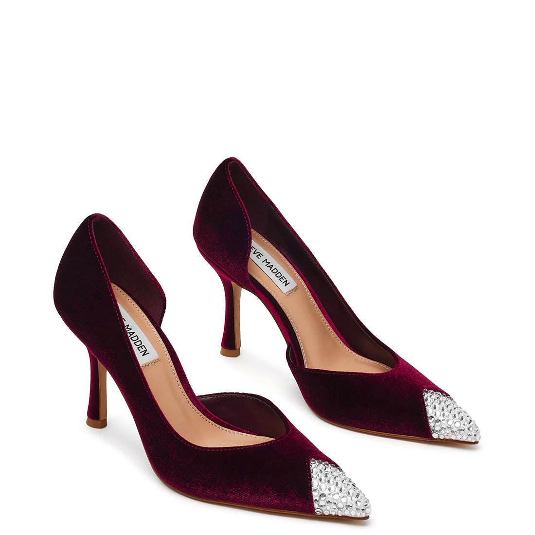 Steve Madden Refuel-R escarpins velours bordeaux talon 9 cm