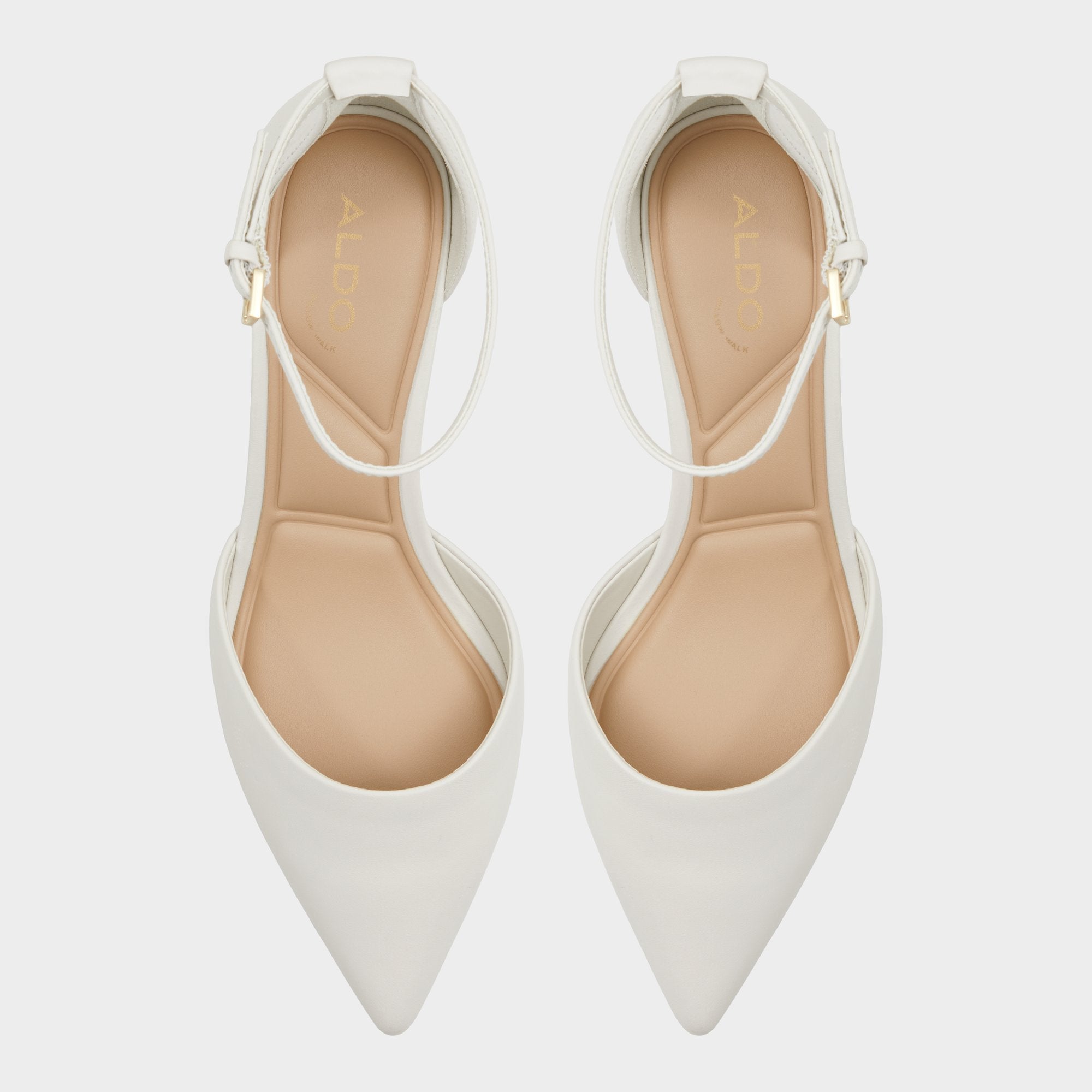 ALDO Uneral escarpin d'orsay talon bloc blanc