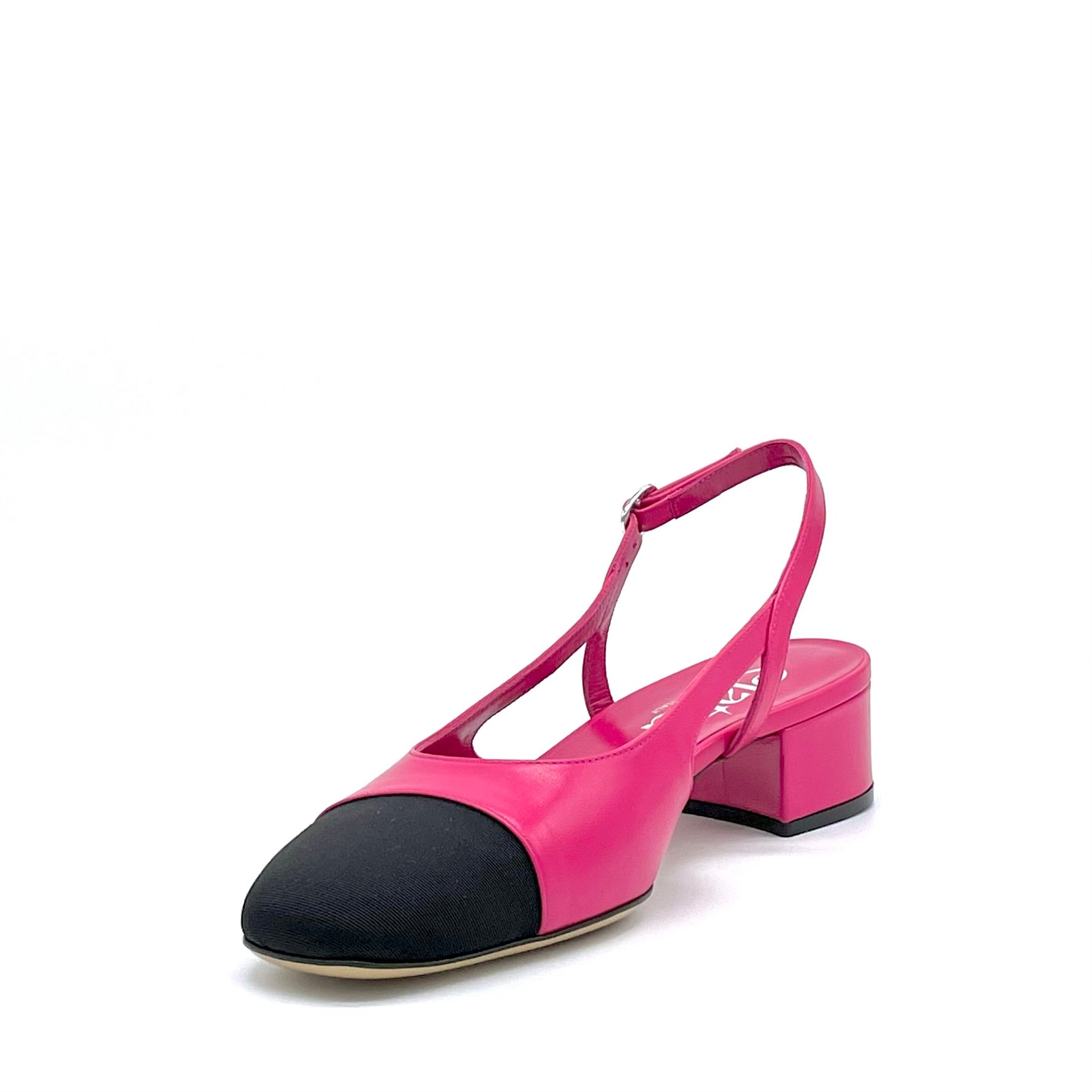 ELATA 15129 slingback cuir fuchsia talon 3,5 cm
